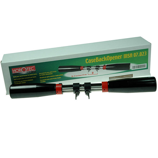 Horotec MSA07.023 watch case opener tool for screw-back watch cases, precise and durable accessory.