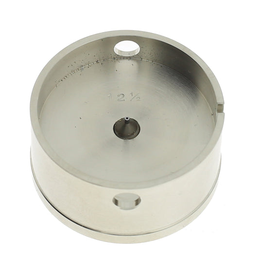 Horotec MSA09.010-23 nickel-plated brass watch movement holder with adjustable screw for precise repair.