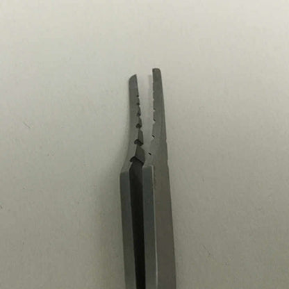 Horotec MSA12.300-14 carbon steel tweezers, 110mm length, ideal for precise watch hand removal and handling.