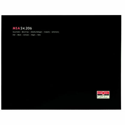 Horotec MSA24.206 black self-adhesive bench mat 350x240mm, durable surface for precise watch repair workspace.