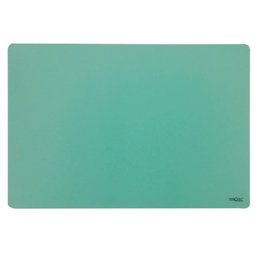 Horotec MSA24.208 green self-adhesive plastic bench mat, 35x24 cm, ideal for watchmaking workspace protection.