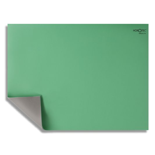 Horotec MSA24.214 green anti-slip watchmakers bench mat, 35x24 cm, ideal for secure watch repairs.