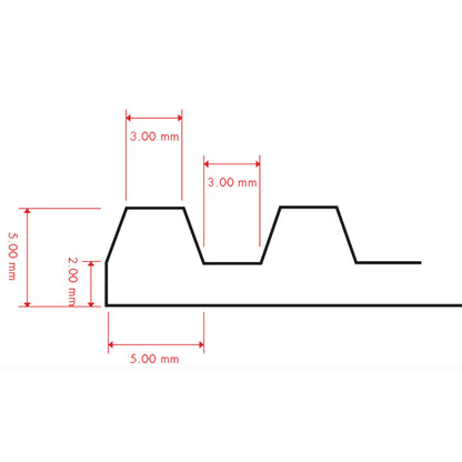 Horotec MSA24.222 black silicone anti-slip bench mat with 19 grooves for organizing watchmaking tools efficiently.