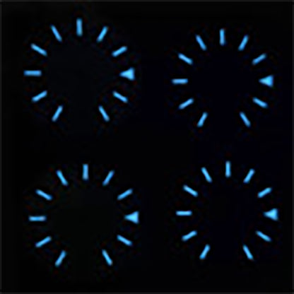 Blue luminous 30.6MM watch dial with hands, designed for 2813 Miyota 8215 movements.