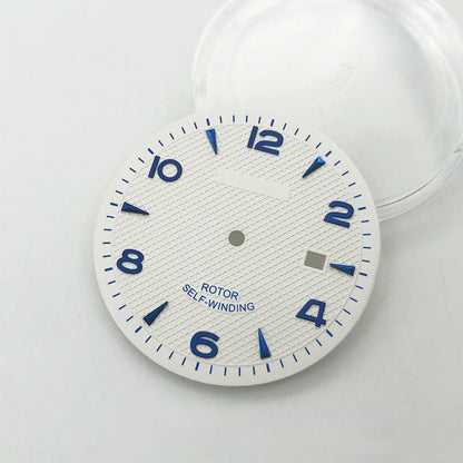 35.6MM watch dial with clear hour markers for ETA 2836 and Miyota 8215 movements.