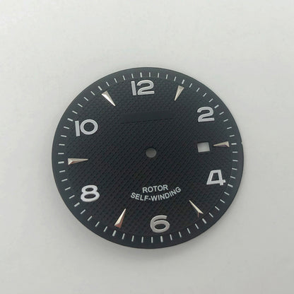 35.6MM watch dial with clear markers, compatible with ETA 2836 and Miyota 8215 movements.