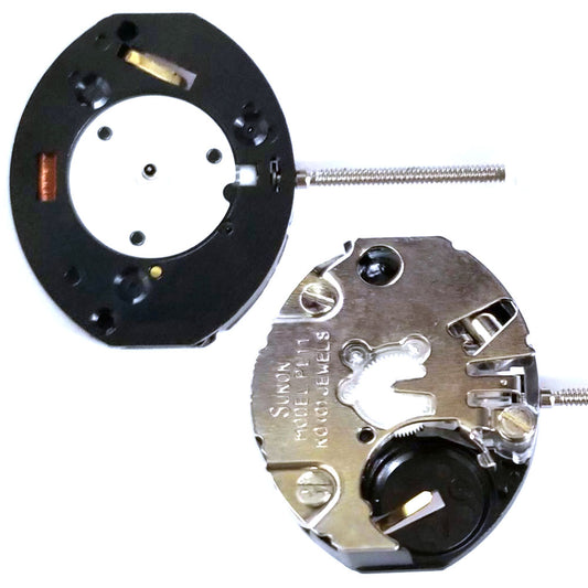 Sunon PE11 quartz watch repair parts with 3 hands for precise timekeeping and easy replacement.