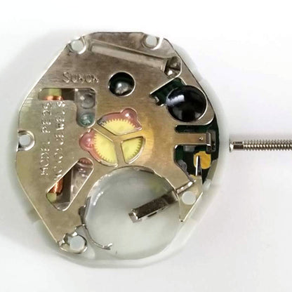 Sunon PE25 quartz watch movement with 3 hands and date window at 3 o'clock for precise timekeeping
