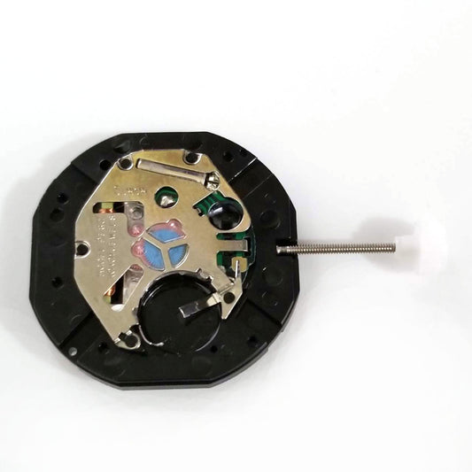 Sunon PE80 quartz watch movement with 3 hands, precision timekeeping for watch repair and assembly.