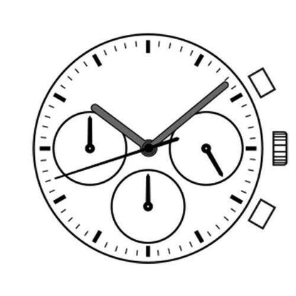 Sunon PE80 quartz watch movement with 3 hands, precise timekeeping for watch repair and assembly tools.