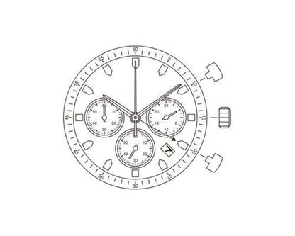 Miyota FS26 quartz watch movement mechanism for accurate timekeeping in watch repairs.
