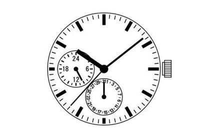 S. Epson VX7R quartz movement for watch repair, ensuring precise timekeeping and lasting durability.
