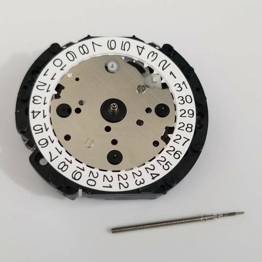 Hattori Epson VD53C quartz watch movement with date display at 3, 6, and 4:30 positions, replacement V653.
