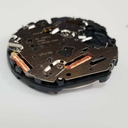 S. Epson VR33 quartz watch repair part showcasing precise movement component for accurate timekeeping.