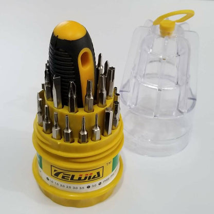 Versatile 30 in 1 screwdriver set for precise watch repairs and adjustments