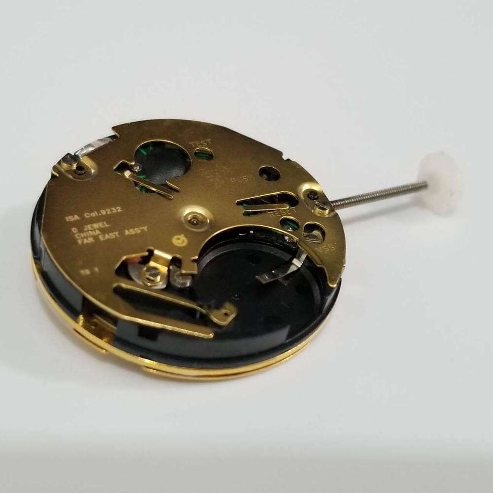 ISA 9232 gold watch quartz movement repair part for accurate timekeeping by ISA.