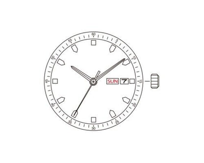 MINGZHU DG2813 automatic mechanical watch movement with date and day display, compatible replacement for 8200 8205 models.