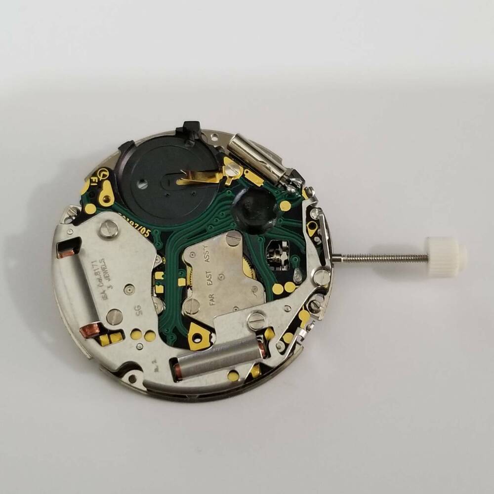 ISA 8171/202 quartz watch movement replacement part for silver watches, compatible with 8161/202 and 8181 models by ISA.