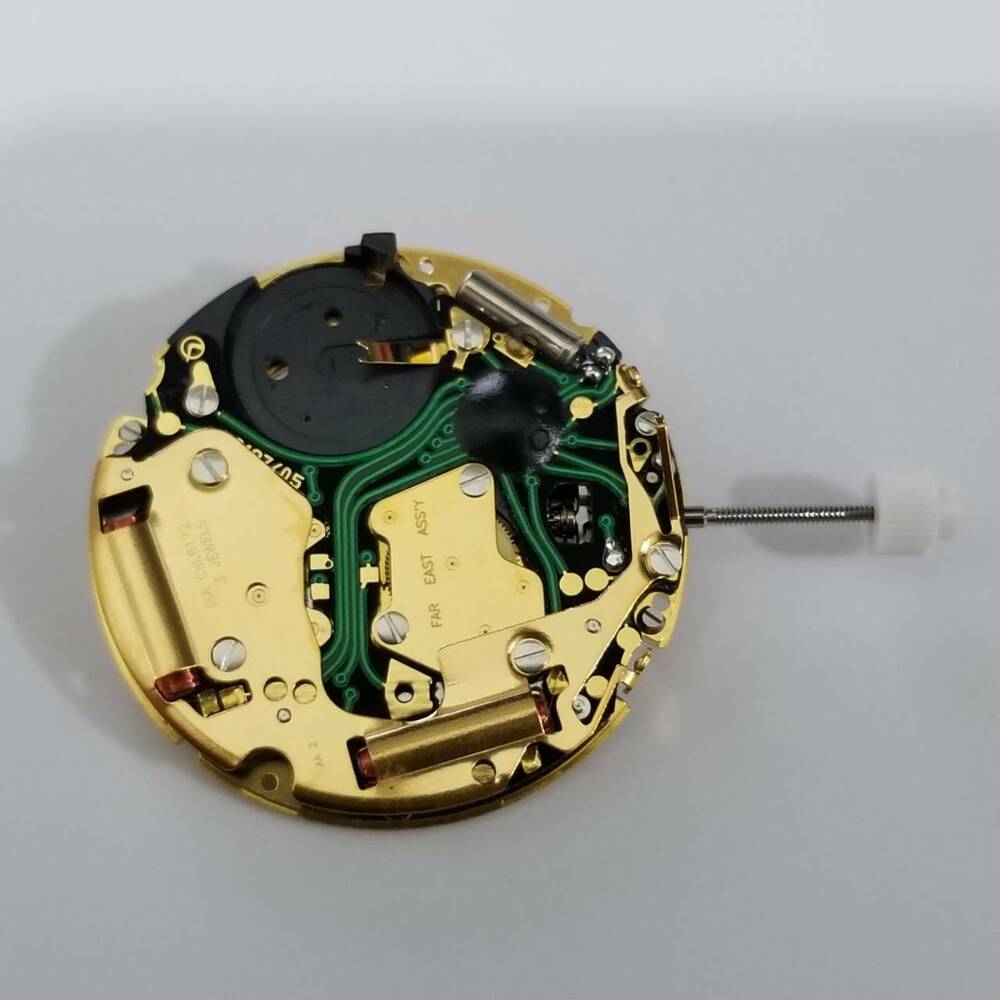 ISA 8172/220 gold watch repair part with quartz movement, replacement for ISA 8162/220 models.