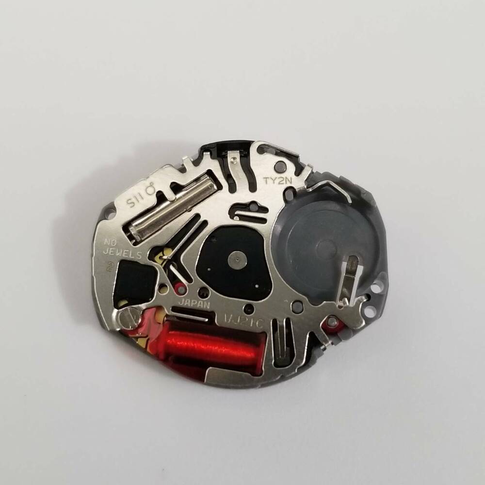 Hattori Epson TMI VJ21C quartz watch movement showcasing precise Japanese craftsmanship and reliable performance.