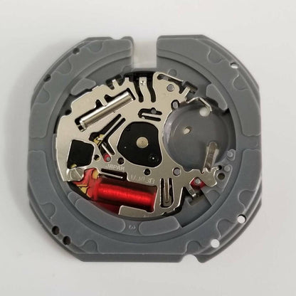 Hattori Epson TMI VJ43B quartz watch movement, precise Japan-made mechanism for accurate repairs.