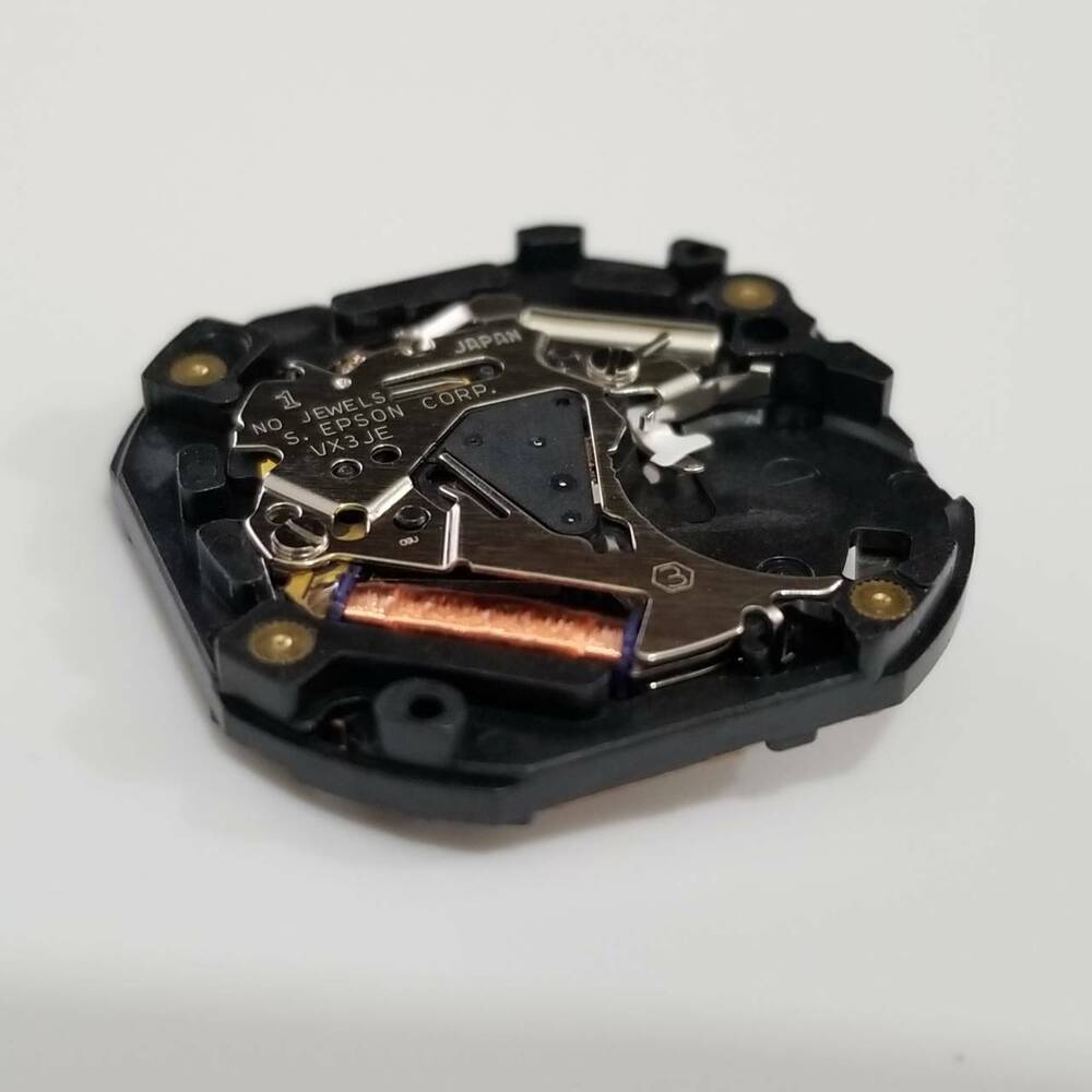 Epson VX3J quartz watch movement for V33J models, precision repair part by Epson.