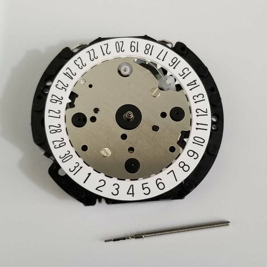 Hattori Epson VD31A quartz watch movement, precision Japan-made mechanism for accurate timekeeping.