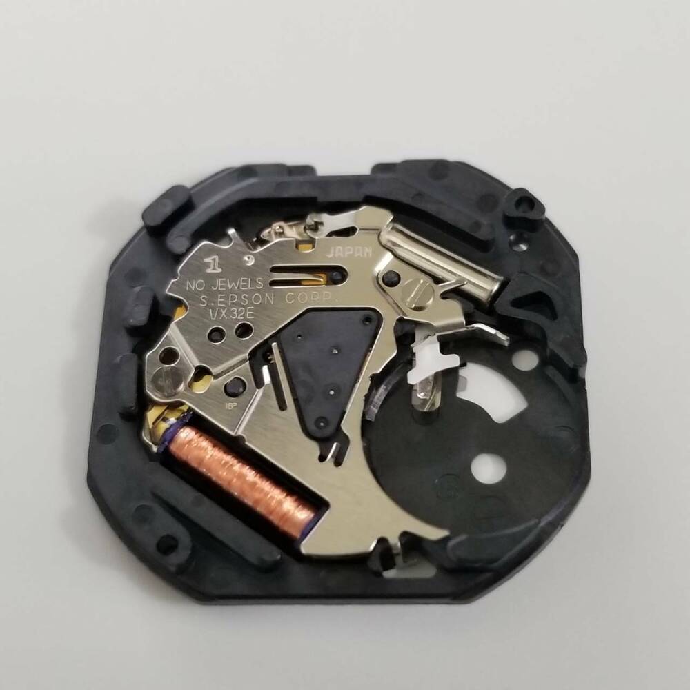 Epson VX32 quartz watch movement repair part compatible with models 7N32, 7N39, V722, V732.