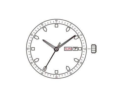Pièces de rechange pour montres à mouvement à quartz Miyota 2105, remplacement du modèle 2100