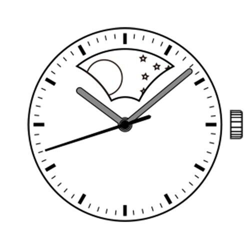 PC39 quartz watch repair parts with V535 movement compatibility, precise components for reliable watch maintenance.