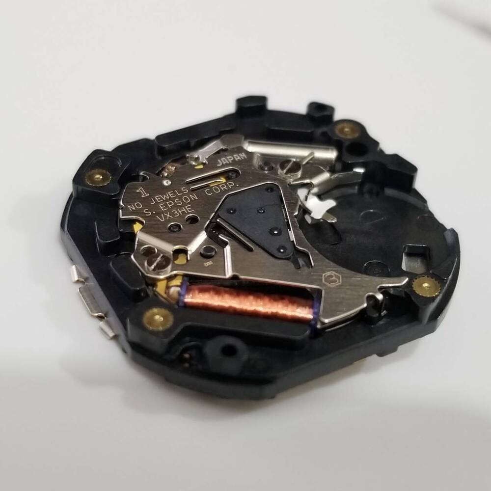 Epson VX3H quartz watch movement repair part, replacement for V33H model, precise timekeeping with reliable accuracy.