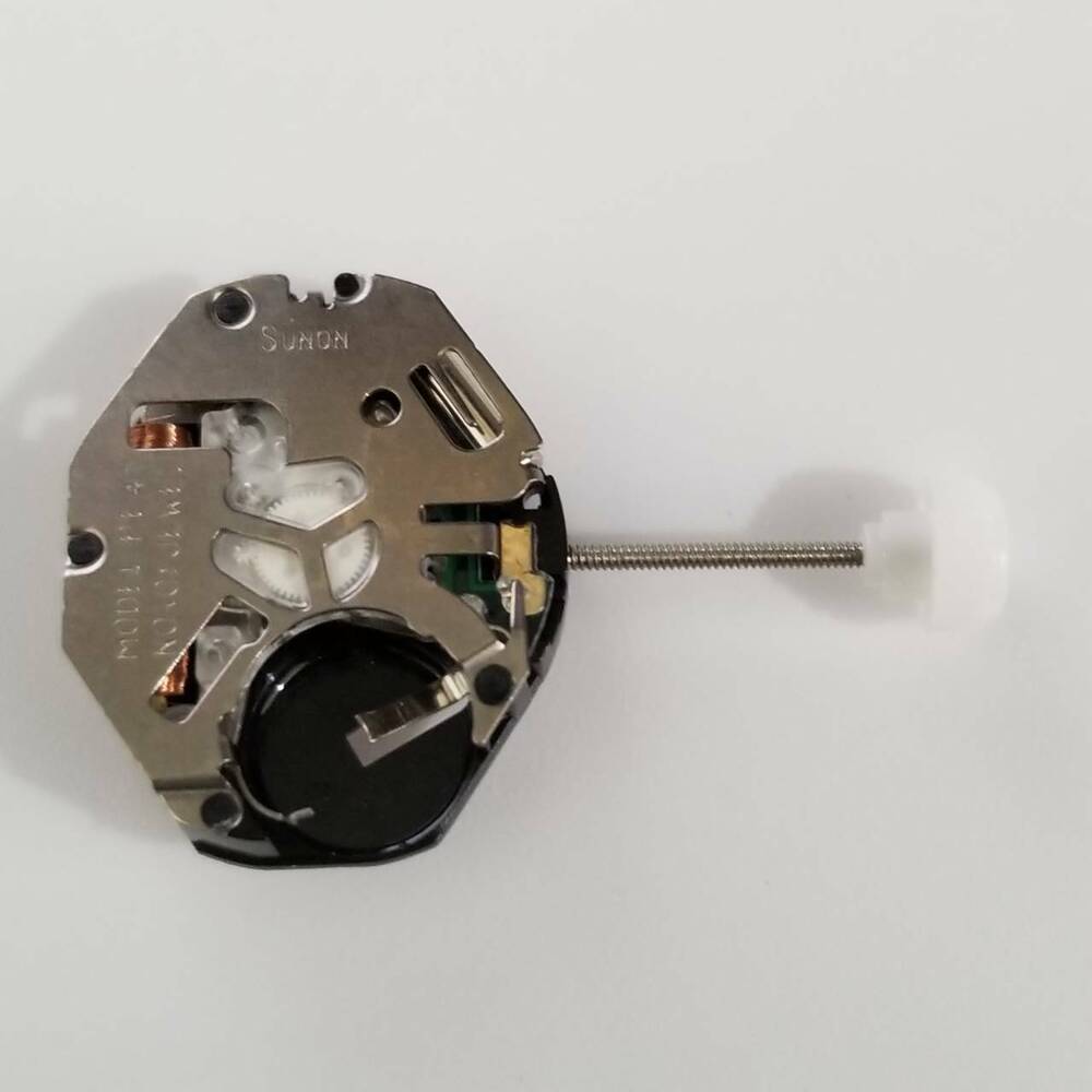 SUNON PE41 quartz watch movement repair part featuring precise gears and coil for accurate timekeeping maintenance.