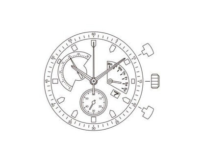 Pièces de rechange pour montres à mouvement à quartz Miyota FS80 