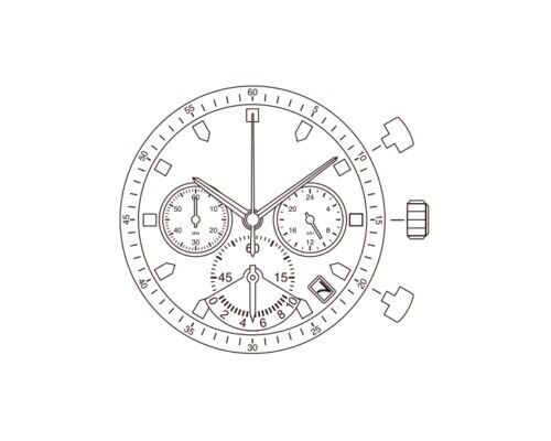 Pièces de rechange pour montres à mouvement à quartz Miyota 0S22 OS22, fabriquées au Japon