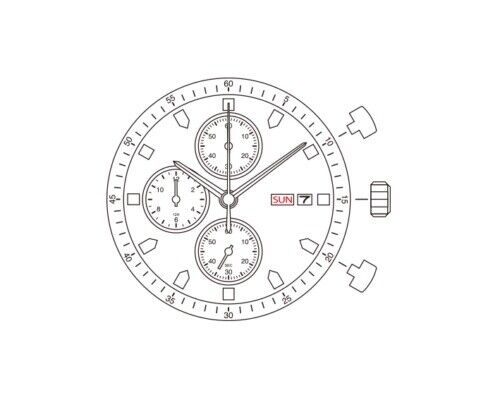 Mouvement à quartz Miyota 0S00 OS00, pièces de rechange pour montres, remplace le 0500