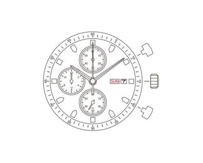 Mouvement à quartz Miyota 0S00 OS00, pièces de rechange pour montres, remplace le 0500