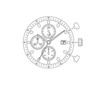 Pièces de rechange pour montres à mouvement à quartz Miyota JS15