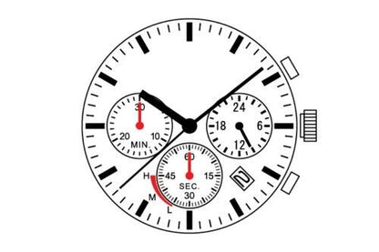 Epson VS42 solar quartz watch repair parts, V157 movement replacement, durable precision components for watch accessories.