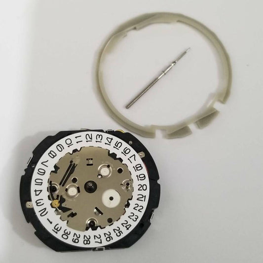S. Epson YM24 quartz watch movement repair part with precision gear components for accurate timekeeping.
