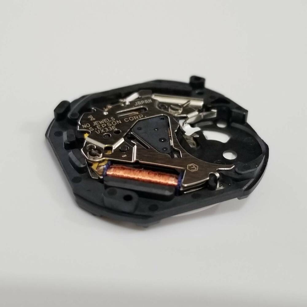 Epson VX33 quartz watch movement repair part compatible with 7N33, 7N35, 7N36 models, V733 replacement.