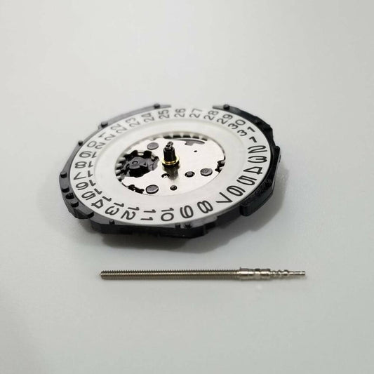 Hattori Epson TMI PC32 quartz watch movement with date at 3, precision Japan-made mechanism
