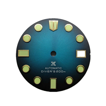 Cadran de montre C3 vert lumineux de 28,5 mm avec date à 3 h pour mouvement automatique NH35