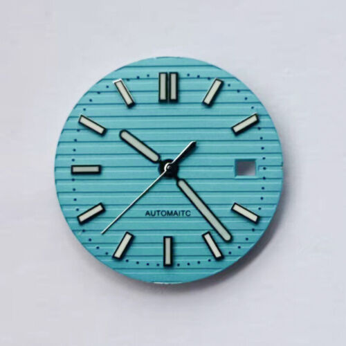 Cadran de montre 30,5 mm avec aiguilles vertes lumineuses, compatible avec les mouvements NH35/NH36