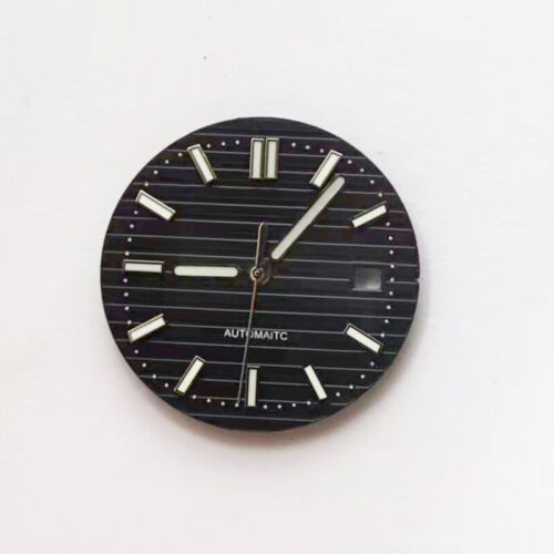 Cadran de montre 30,5 mm avec aiguilles vertes lumineuses, compatible avec les mouvements NH35/NH36