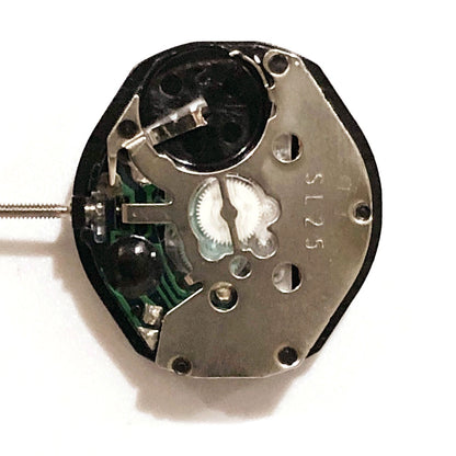Sunon SL25 quartz watch movement showing three hands and date window at 3 o'clock.