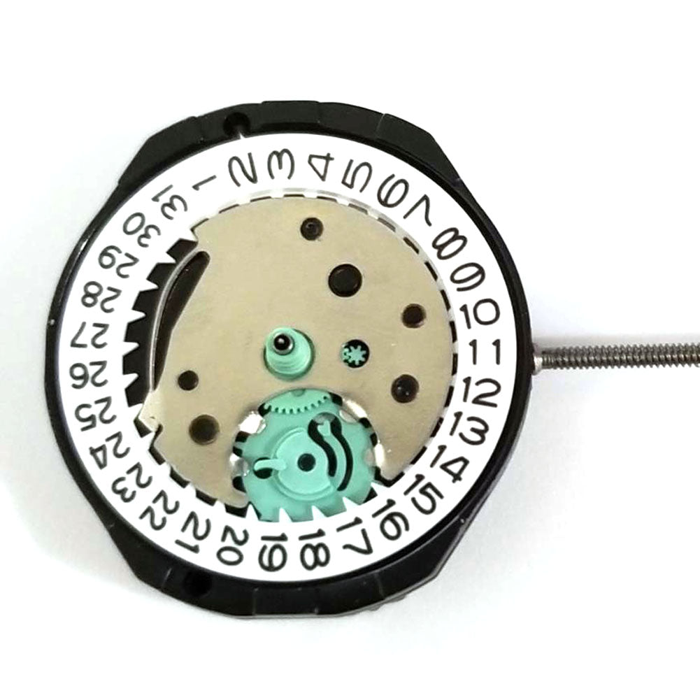 Sunon SL25 quartz watch movement with 3 hands and date display at 3 o'clock position.