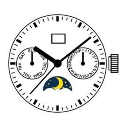 Seagull ST16 mechanical watch movement showcasing big date, three hands, and triple subdials for accurate timekeeping.