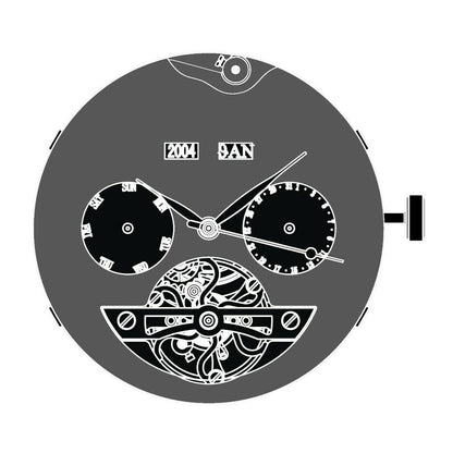 Seagull ST25 watch accessory showcasing ST2503 automatic movement with intricate Chinese precision craftsmanship.