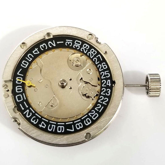 Seagull ST25 automatic watch movement with small second at 9H, featuring perlage finish for durability and style.