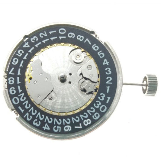 Seagull ST25 ST2555 automatic watch movement with perlage finish and big date at 9H.